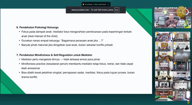 Bimbingan Teknis Peningkatan Kompetensi Mediator 3