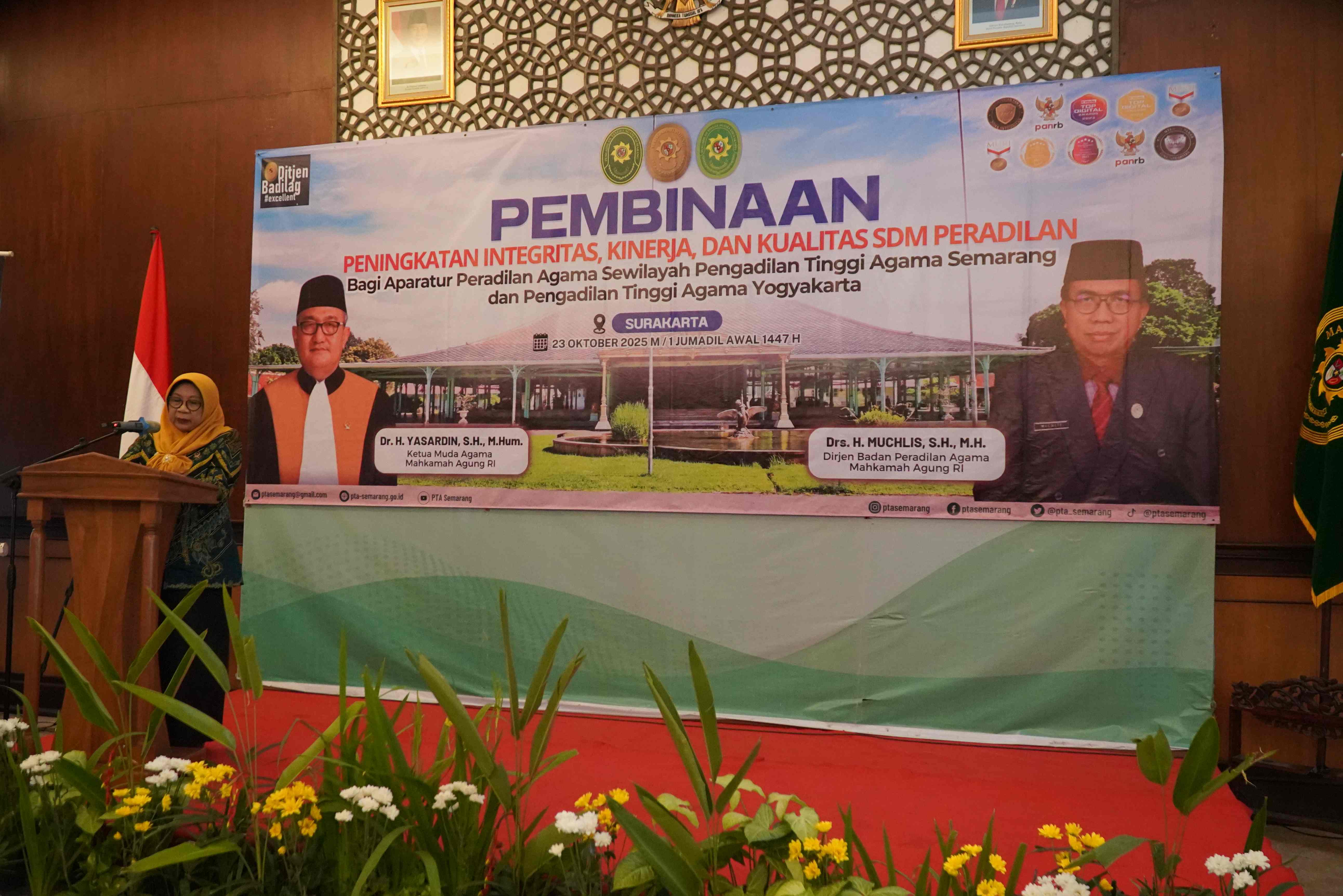 Dirjen Badilag Buka Pembinaan di Solo Serukan Integritas sebagai Ruh dan Kualitas SDM sebagai Mesin Penggerak Kinerja 2