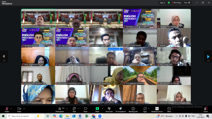 Ditjen Badilag Gelar English Proficiency Test EPT Secara Daring Menggunakan E Learning Badilag Bagi Tenaga Teknis Peradilan Agama 2