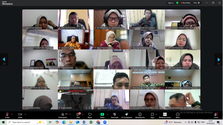 Ditjen Badilag Gelar English Proficiency Test EPT Secara Daring Menggunakan E Learning Badilag Bagi Tenaga Teknis Peradilan Agama 3