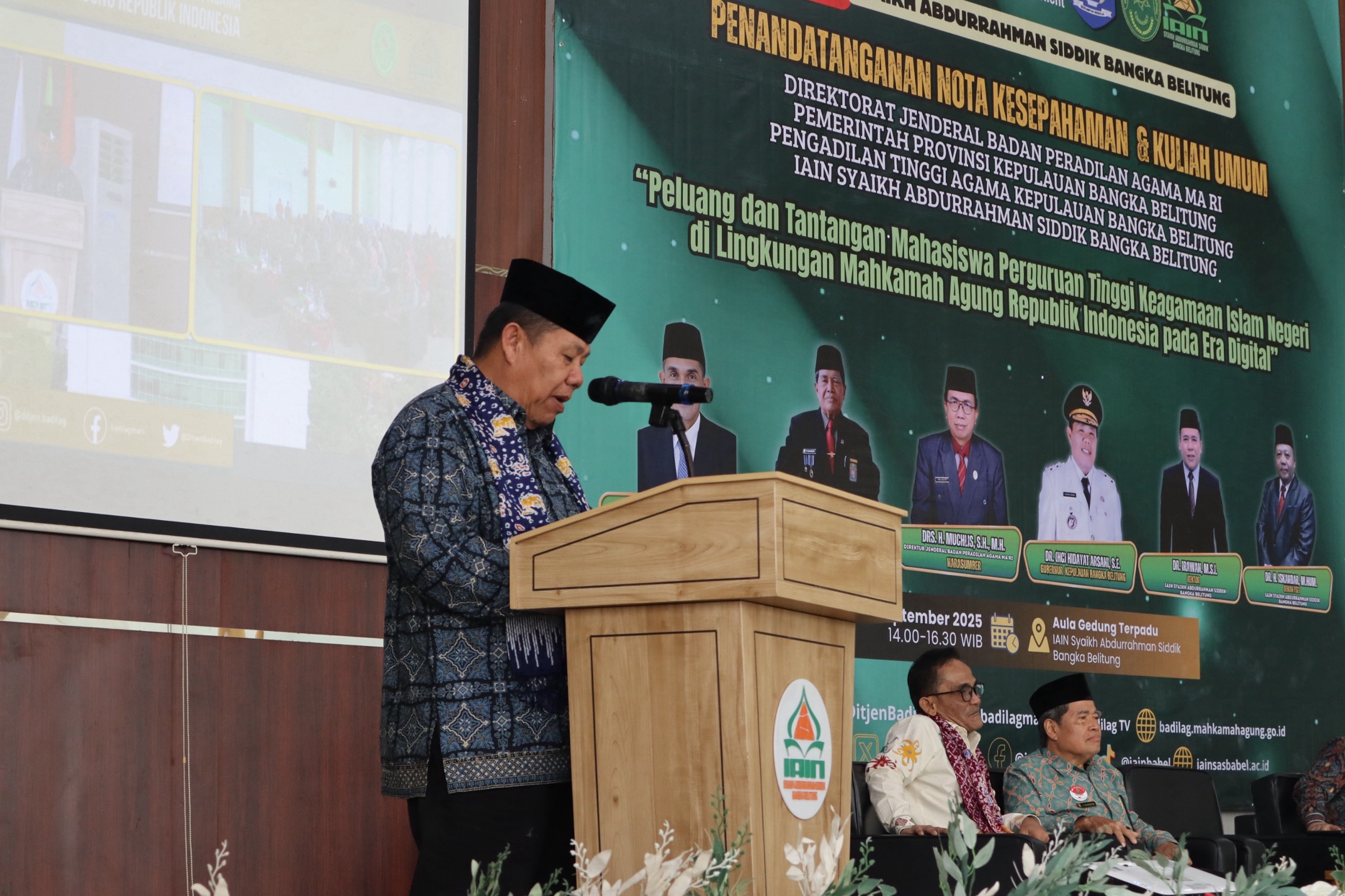 Ditjen Badilag dan Pengadilan Tinggi Agama Kepulauan Bangka Belitung Tandatangani Nota Kesepahaman dengan IAIN Syaikh Abdurrahman Siddik dan Pemerintah Provinsi Kepulauan Bangka Belitung 2